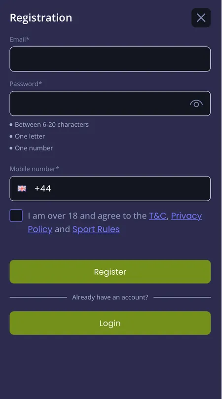 Jazzy Spins registration form